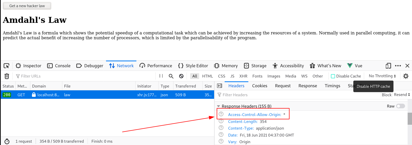 Successful CORS Validation